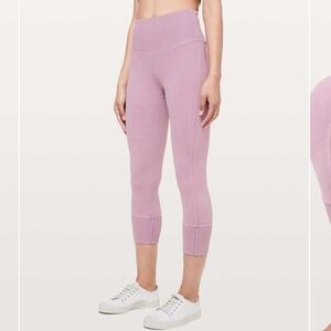 Lululemon Wunder Under Crop 23" *Ribbed
Washed Pink Antoinette Leggings Size 4